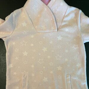 Athletic Works, kids, light pink fleece pullover, with star imprint, size M 7/8